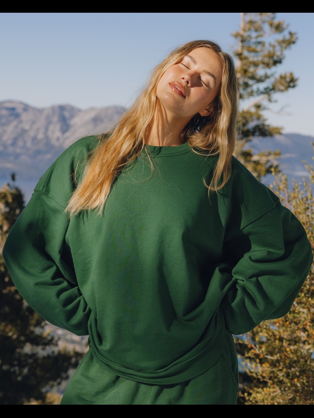 Daily Drills Forest Green Oversized Crew